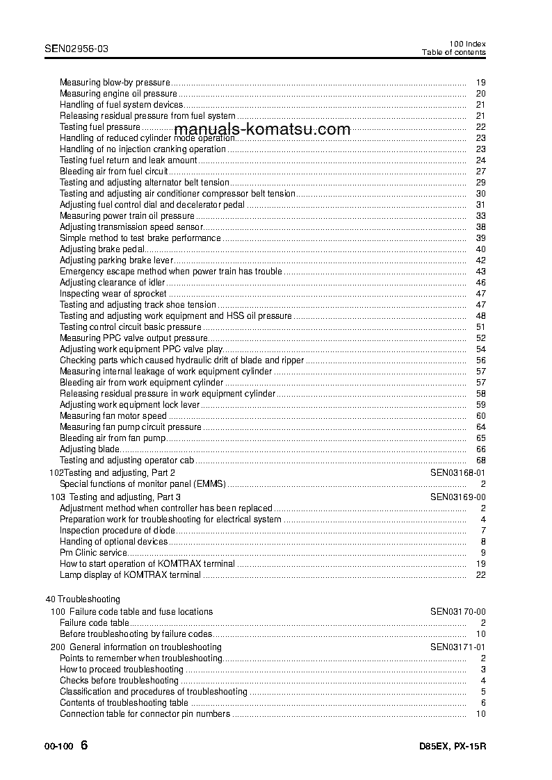 Protected: D85EX-15(JPN)-W/O EGR S/N 20001-UP Shop (repair) manual (English)