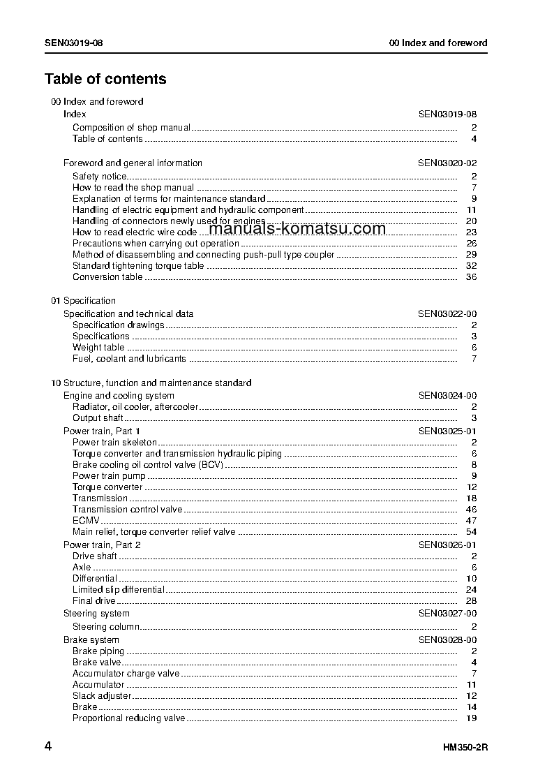Protected: HM350-2(JPN)-R S/N 7001-UP Shop (repair) manual (English)