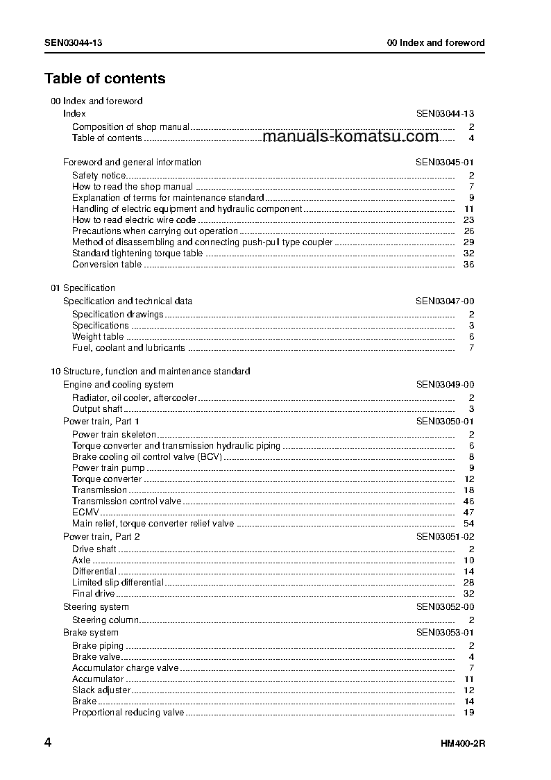 Protected: HM400-2(JPN)-R S/N 7001-UP Shop (repair) manual (English)