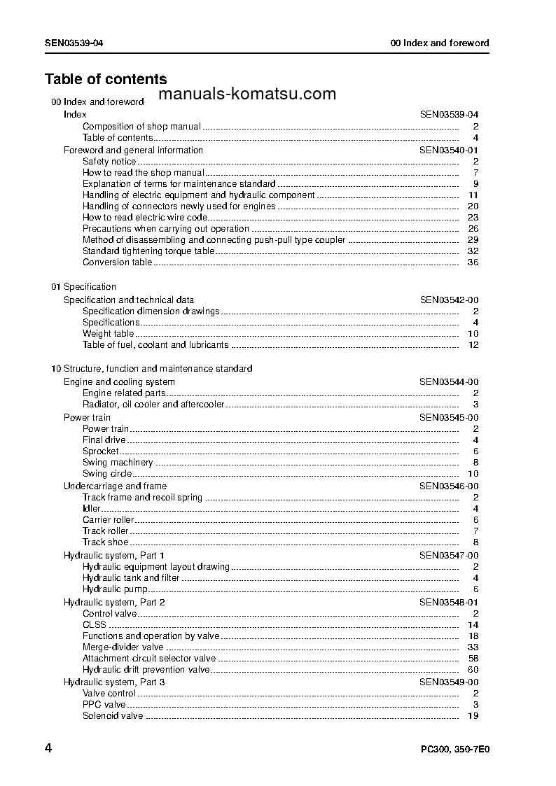 Protected: PC300LC-7(JPN)-E0 S/N 50001-50216 Shop (repair) manual (English)