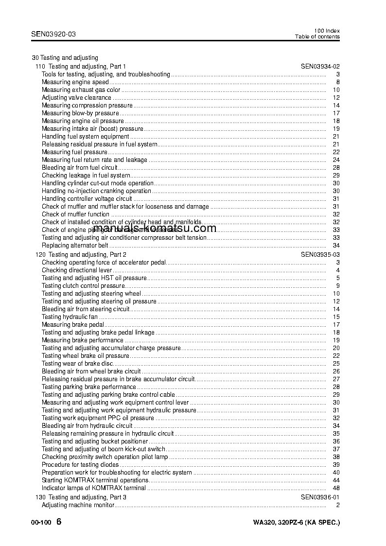 Protected: WA320-6(JPN)-FOR N.AMERICA S/N 70001-UP Shop (repair) manual (English)