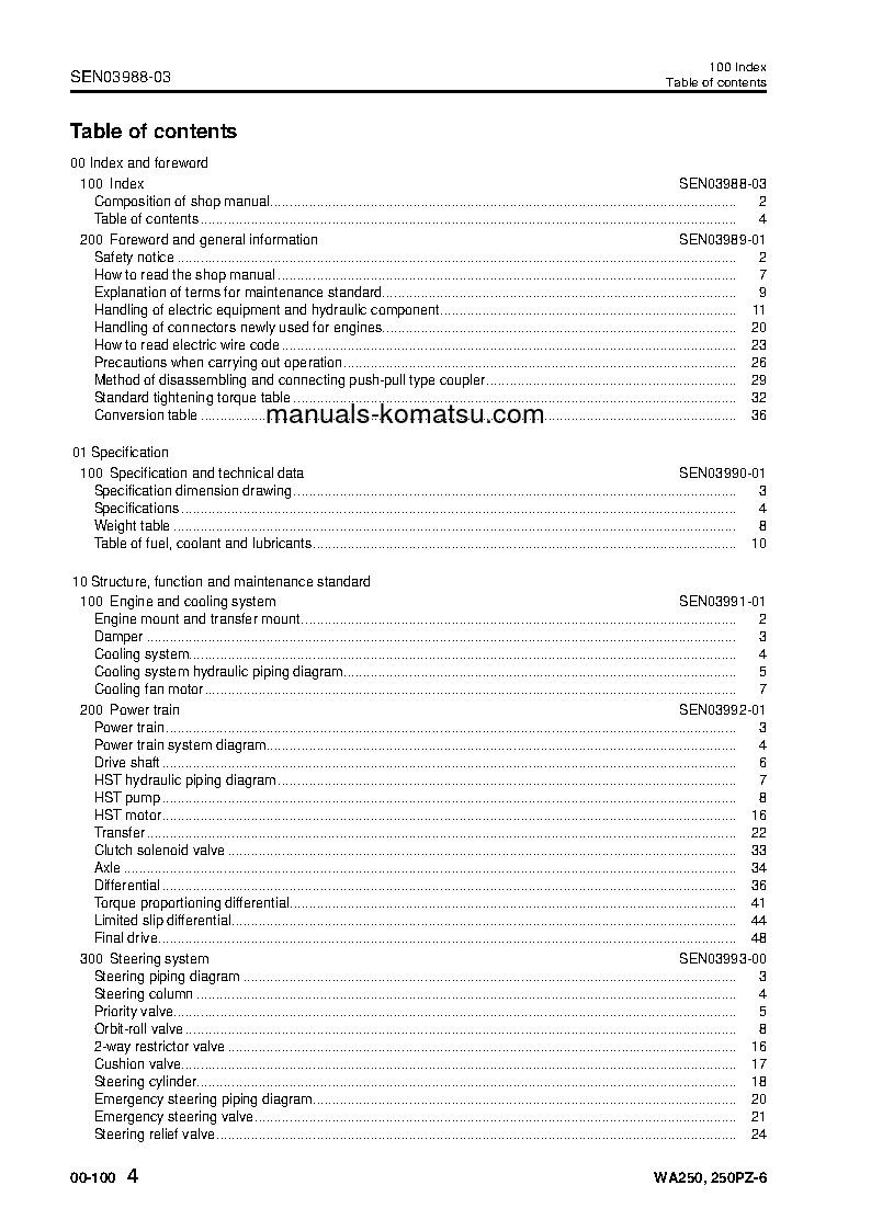 Protected: WA250PZ-6(JPN) S/N 75001-UP Shop (repair) manual (English)