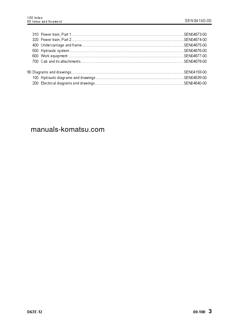 Protected: D63E-12(JPN) S/N 2001-UP Shop (repair) manual (English)