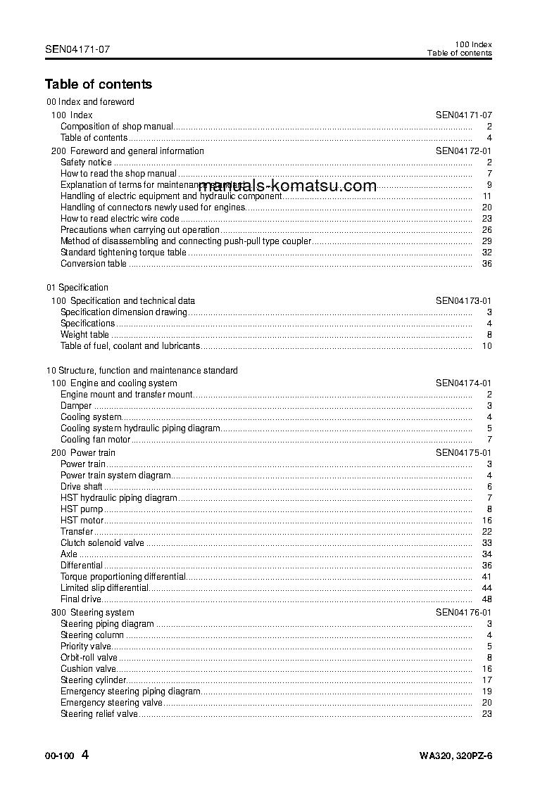 Protected: WA320-6(JPN) S/N 70001-UP Shop (repair) manual (English)