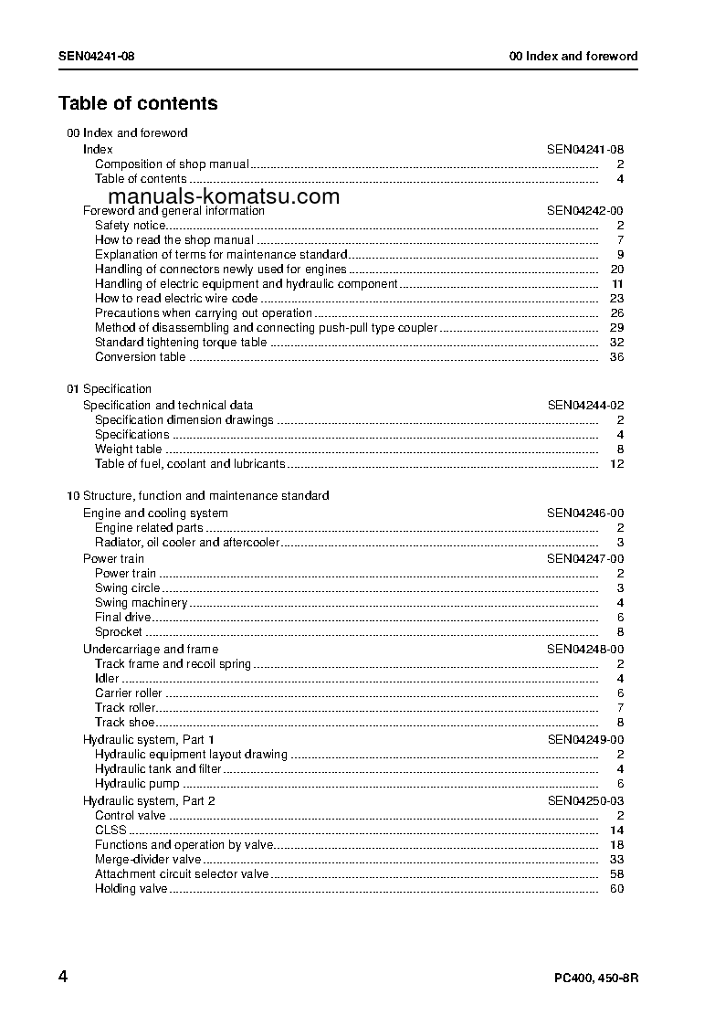 Protected: PC400LC-8(JPN)-W/O EGR, WORK EQUIPMENT GREASE 500H S/N 75001-UP Shop (repair) manual (English)