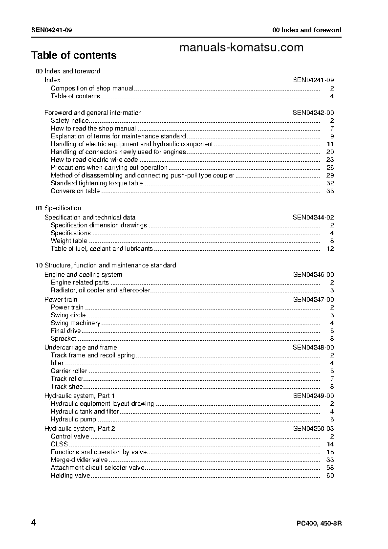 Protected: PC400LC-8(JPN)-R, WORK EQUIPMENT GREASE 500H S/N 75001-UP Shop (repair) manual (English)