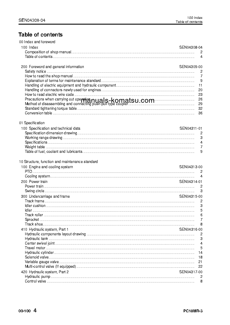 Protected: PC18MR-3(JPN) S/N 20001-UP Shop (repair) manual (English)