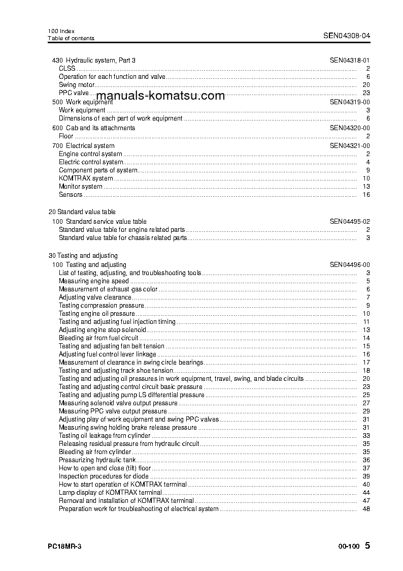 Protected: PC18MR-3(JPN) S/N 20001-UP Shop (repair) manual (English)