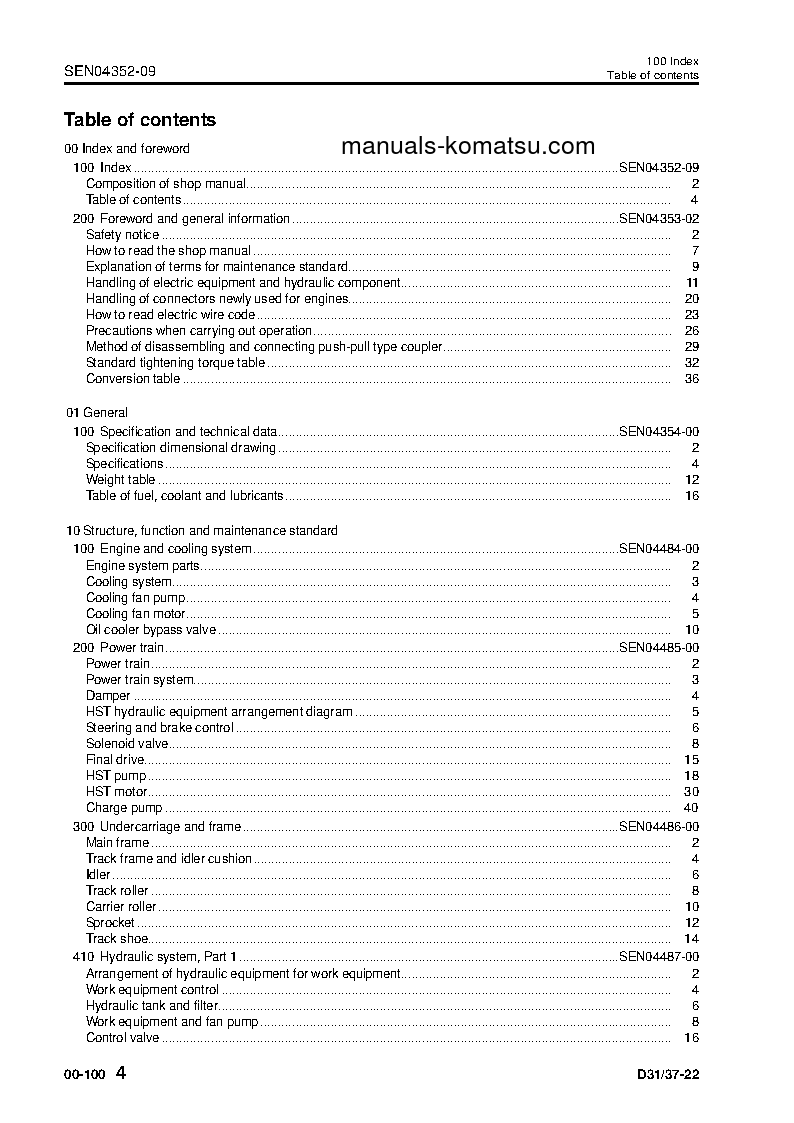 Protected: D31PX-22(JPN) S/N 60001-UP Shop (repair) manual (English)