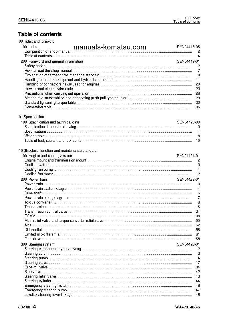 Protected: WA470-6(JPN) S/N 90001-UP Shop (repair) manual (English)