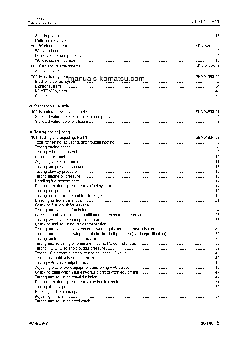 Protected: PC78US-8(JPN)-FOR EU S/N 15001-UP Shop (repair) manual (English)
