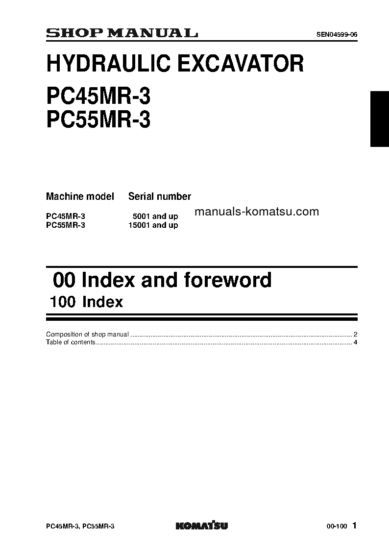 Protected: PC55MR-3(JPN) S/N 15001-UP Shop (repair) manual (English)