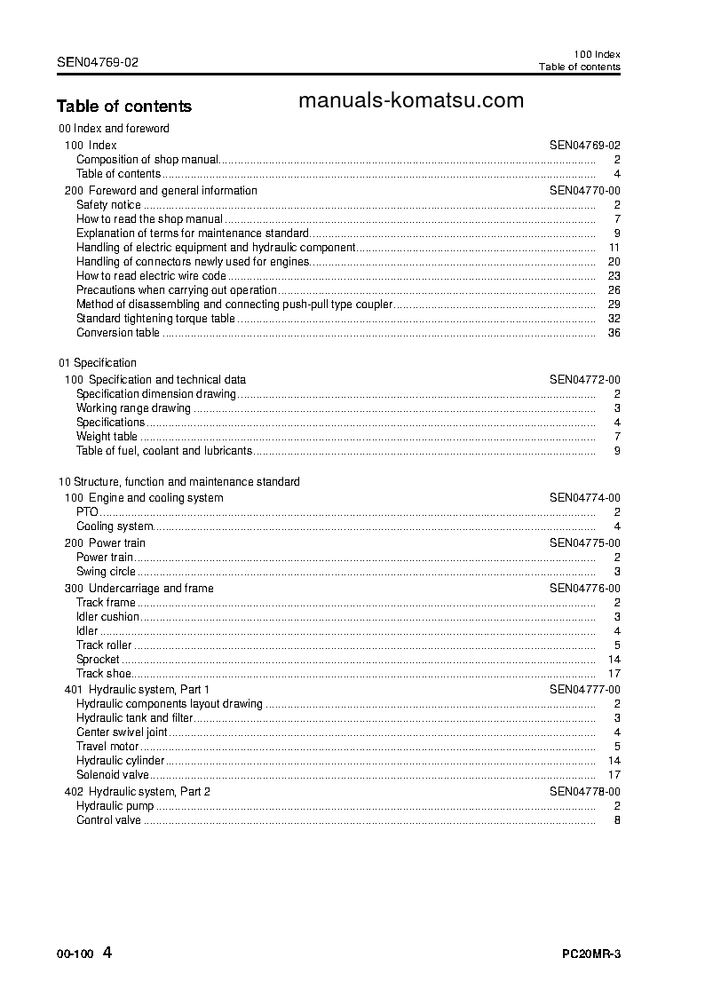 Protected: PC20MR-3(JPN)-FOR CANOPY S/N 20001-UP Shop (repair) manual (English)