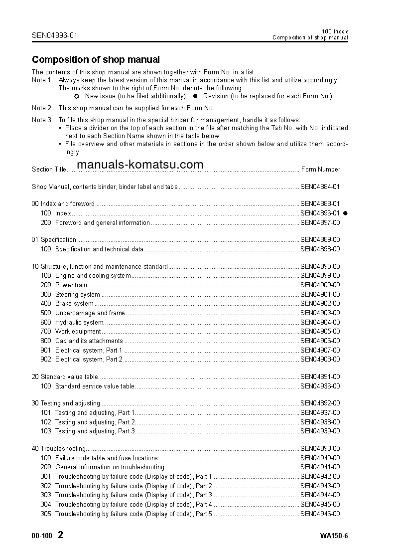 Protected: WA150-6(JPN)-FOR N. AMERICA S/N 80001-UP Shop (repair) manual (English)