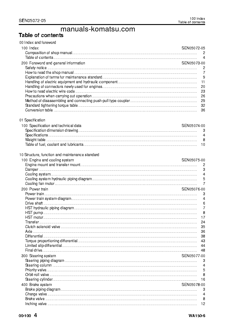 Protected: WA150-6(JPN) S/N 80001-UP Shop (repair) manual (English)