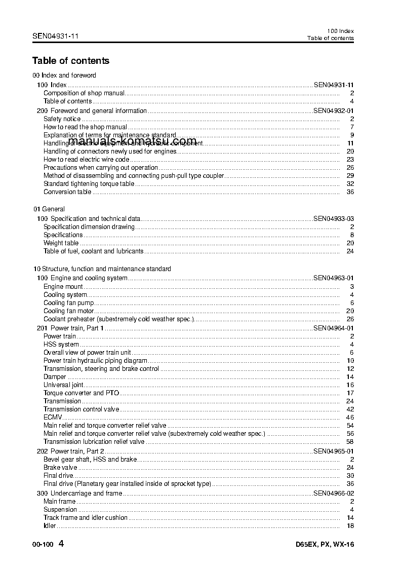 Protected: D65WX-16(JPN) S/N 80001-UP Shop (repair) manual (English)
