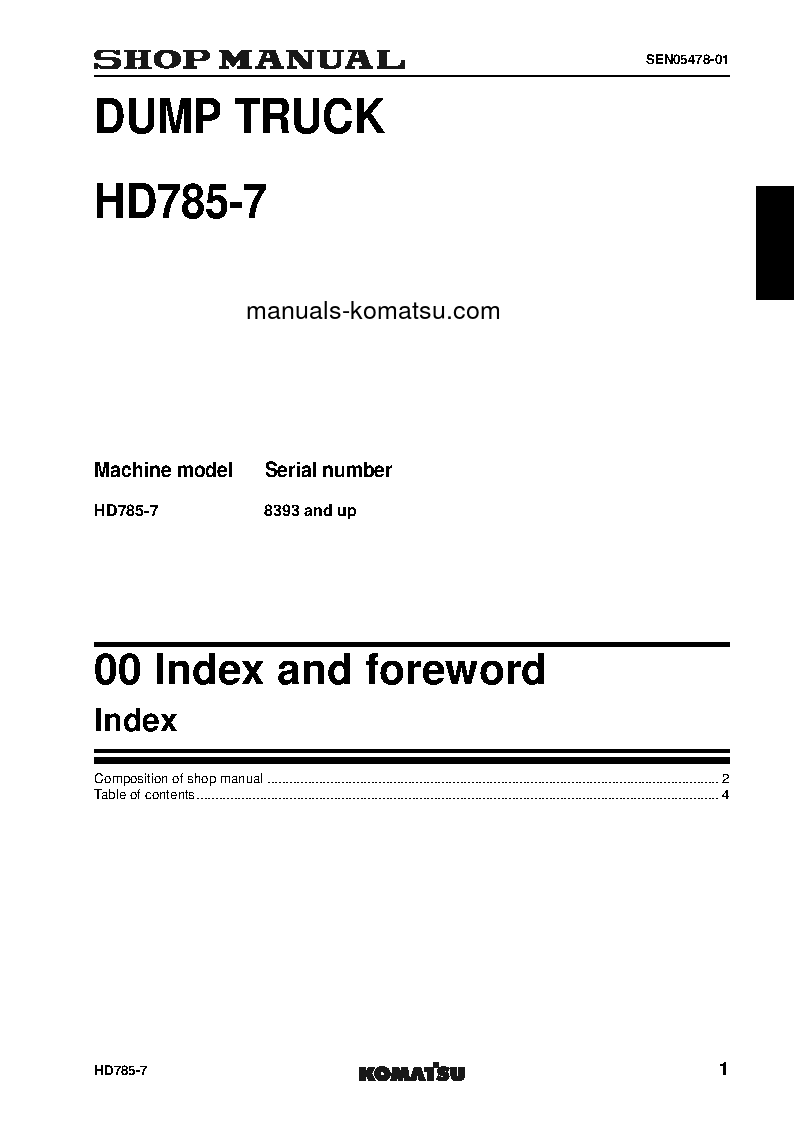 Protected: HD785-7(JPN)–40C DEGREE FOR CIS S/N 8393-UP Shop (repair) manual (English)