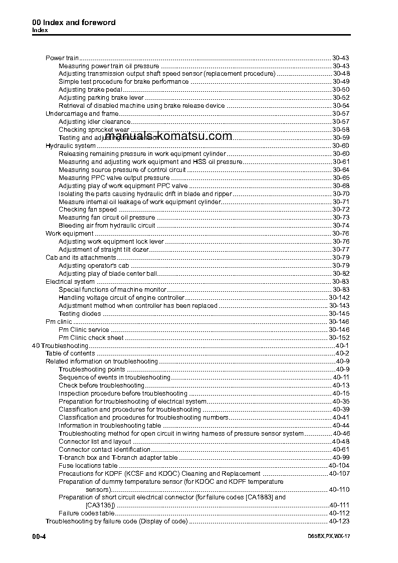 Protected: D65PX-17(JPN) S/N 1001-UP Shop (repair) manual (English)