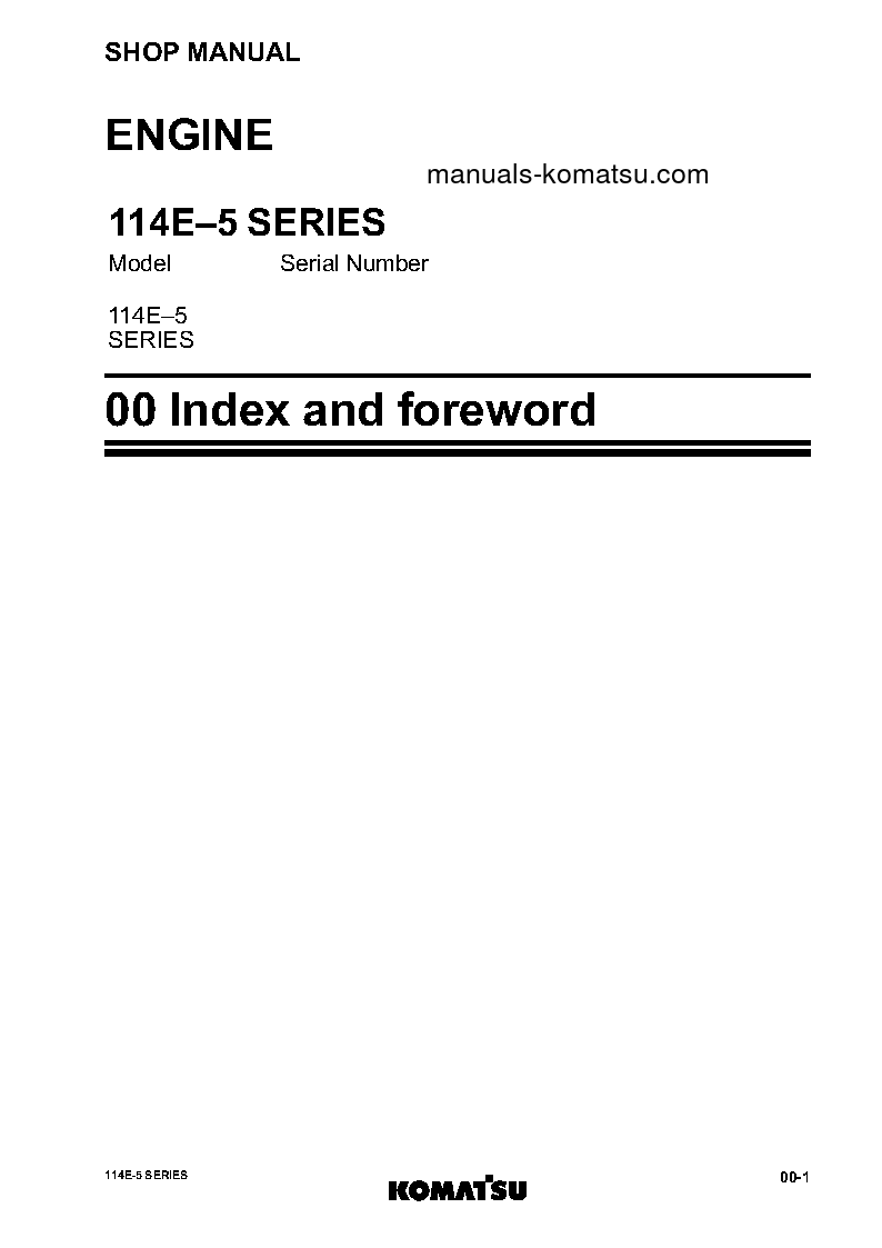 Protected: SAA6D114E-5(JPN) S/N ALL Shop (repair) manual (English)