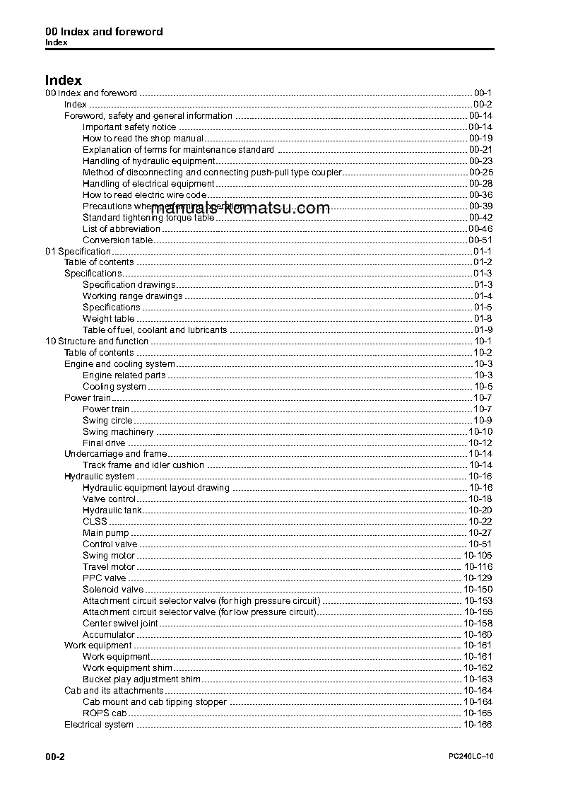 Protected: PC240LC-10(JPN) S/N 90001-UP Shop (repair) manual (English)