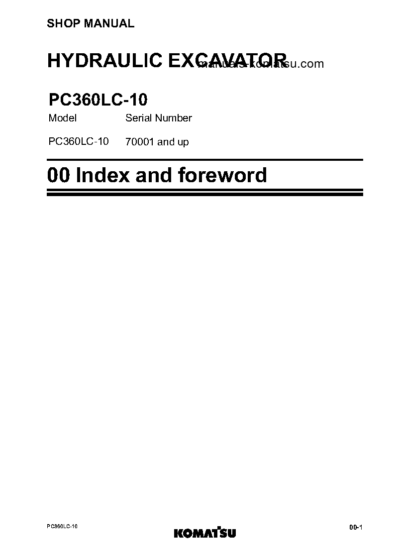 Protected: PC360LC-10(JPN) S/N 70001-UP Shop (repair) manual (English)