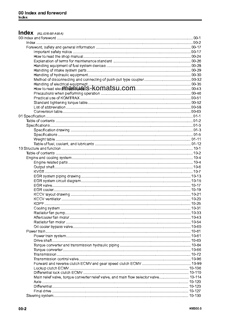 Protected: HM300-3(JPN) S/N 3001-UP Shop (repair) manual (English)