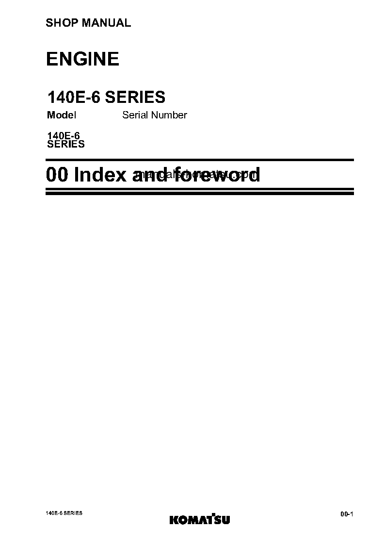 Protected: 140E-6 SERIES(JPN) S/N ALL Shop (repair) manual (English)