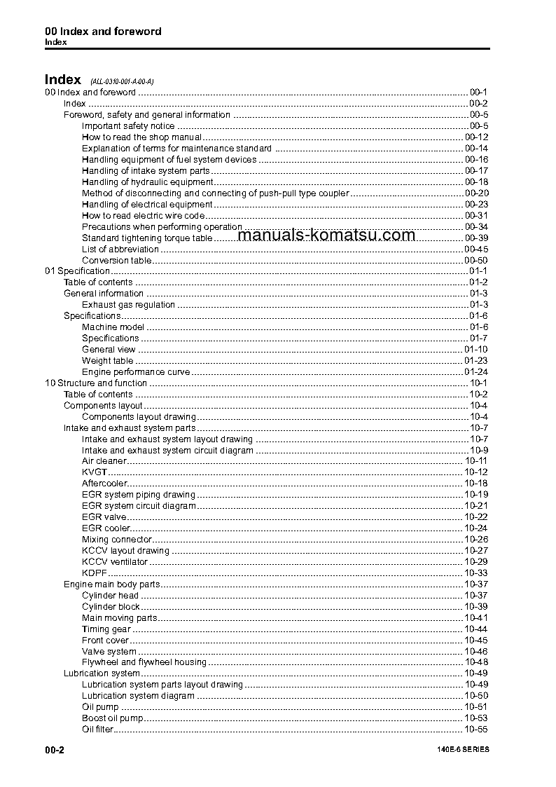 Protected: 6D140E-6(JPN) S/N ALL Shop (repair) manual (English)
