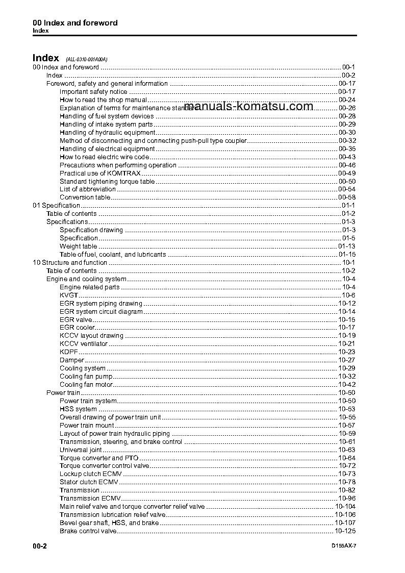 Protected: D155AX-7(JPN) S/N 90001-UP Shop (repair) manual (English)
