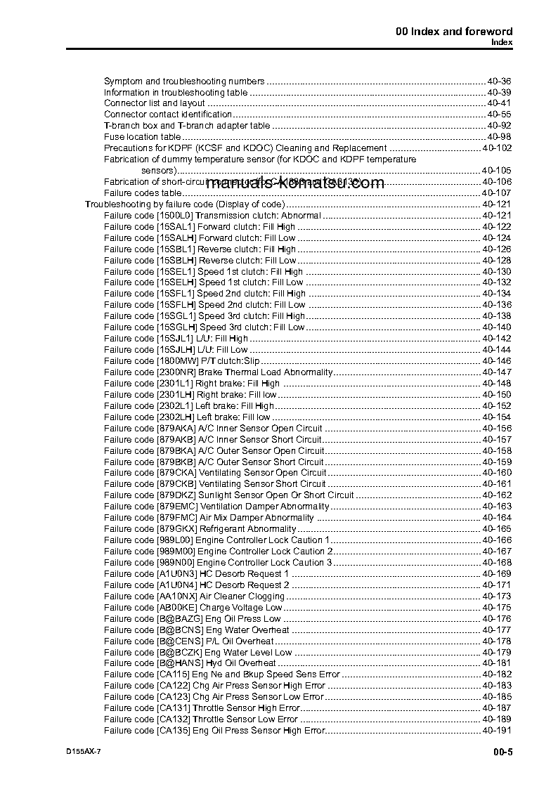Protected: D155AX-7(JPN) S/N 90001-UP Shop (repair) manual (English)
