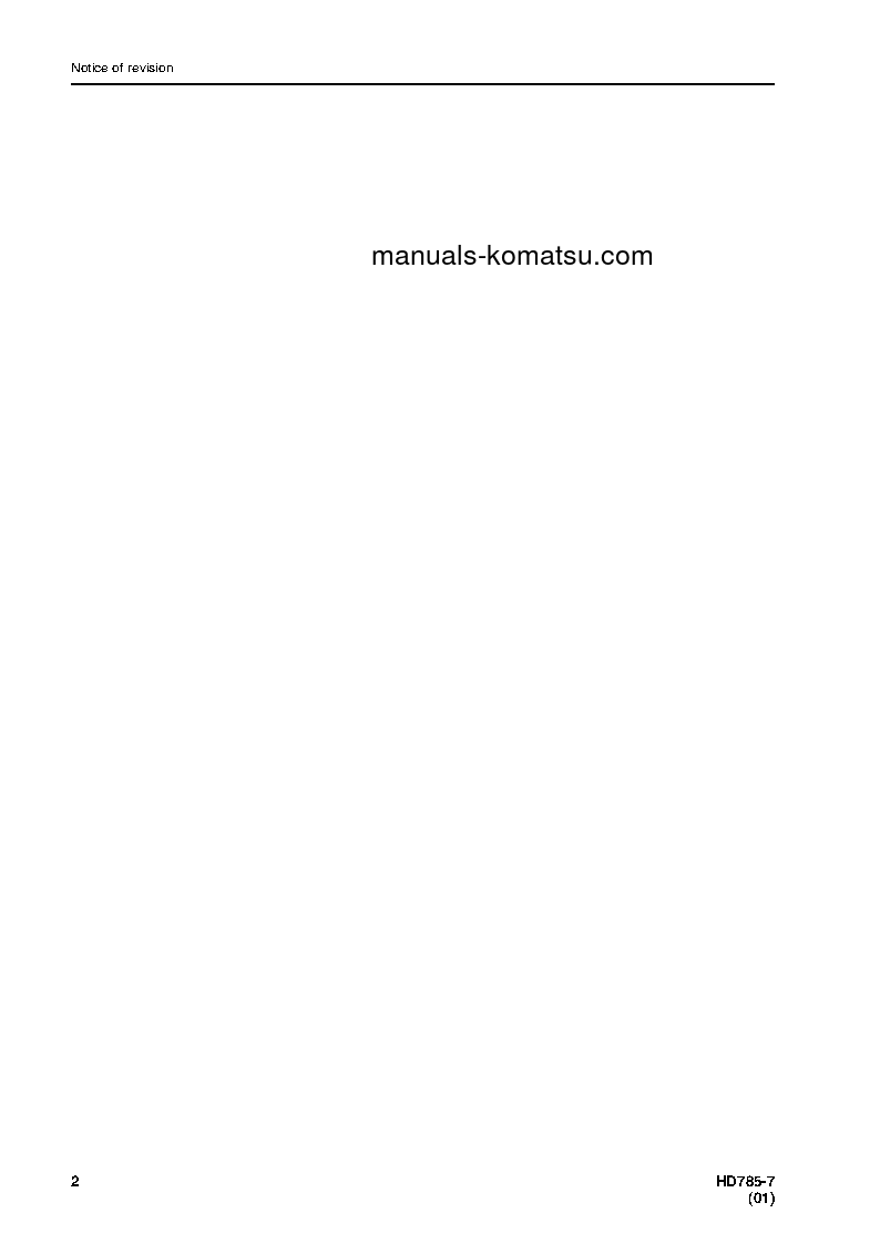 Protected: HD785-7(JPN)-FOR KAL S/N 8600-UP Shop (repair) manual (English)