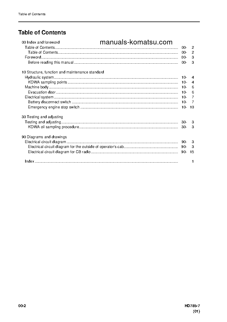 Protected: HD785-7(JPN)-FOR KAL S/N 8600-UP Shop (repair) manual (English)