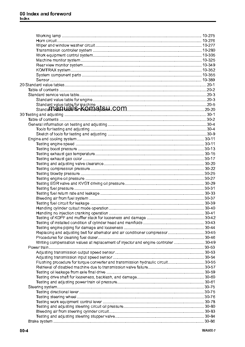 Protected: WA500-7(JPN) S/N 10001-UP Shop (repair) manual (English)