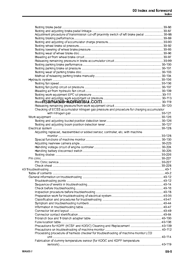 Protected: WA500-7(JPN) S/N 10001-UP Shop (repair) manual (English)