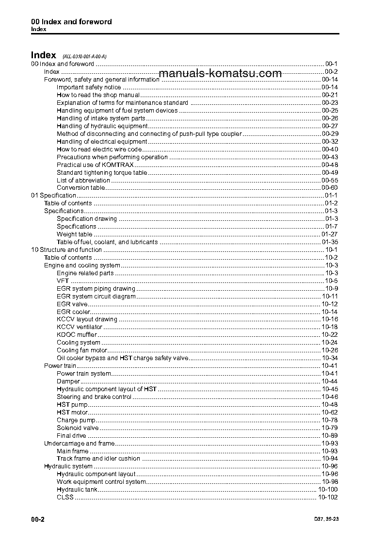 Protected: D37EX-23(JPN) S/N 80001-UP Shop (repair) manual (English)