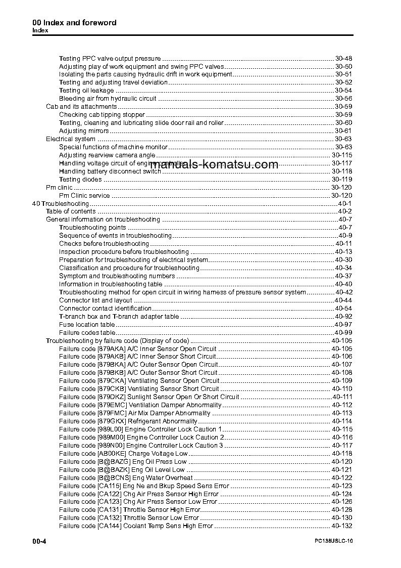 Protected: PC138USLC-10(JPN) S/N 40001-UP Shop (repair) manual (English)
