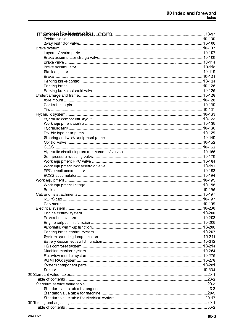 Protected: WA270-7(JPN) S/N 80001-UP Shop (repair) manual (English)