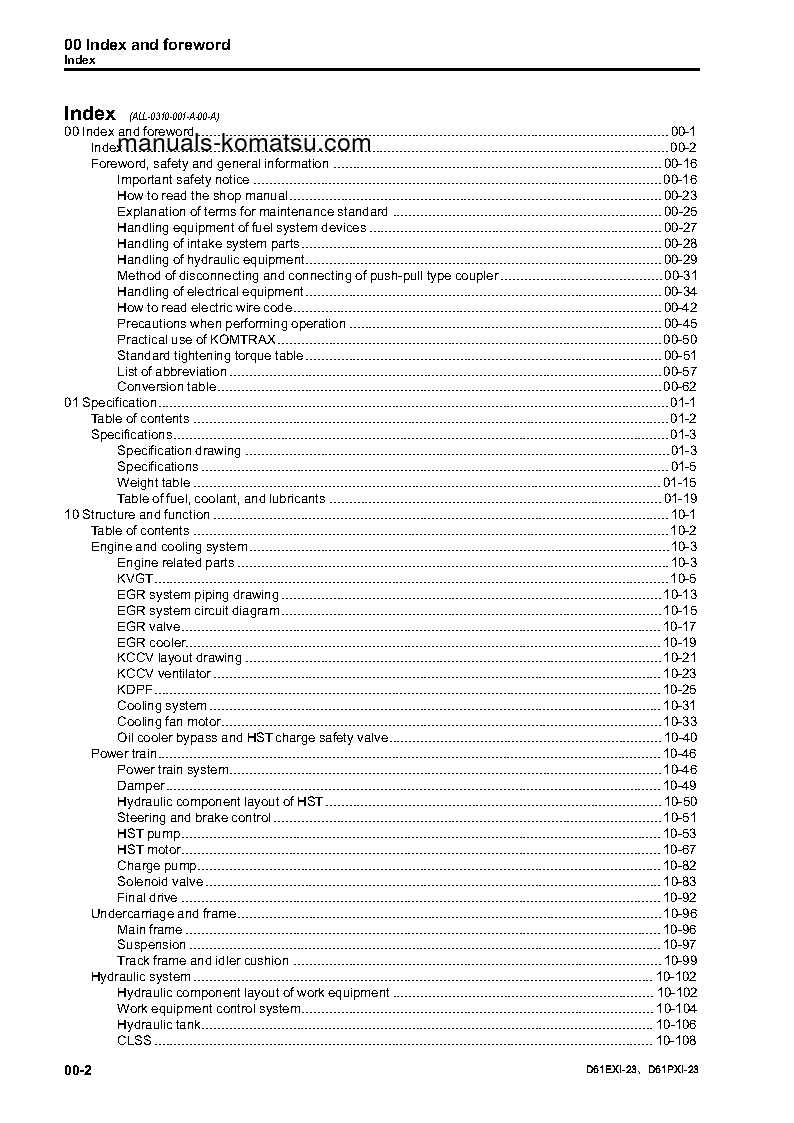 Protected: D61PXI-23(JPN) S/N 30324-UP Shop (repair) manual (English)