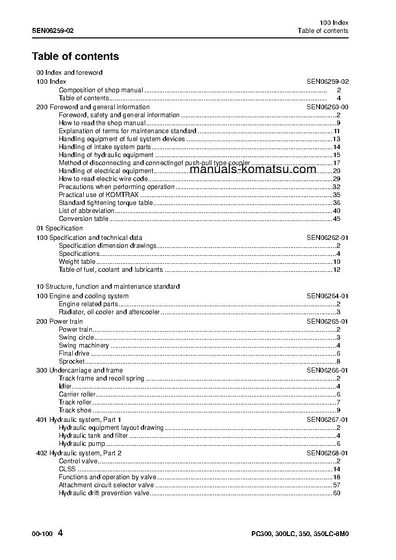 Protected: PC350LC-8(JPN)-M0 S/N 80001-UP Shop (repair) manual (English)