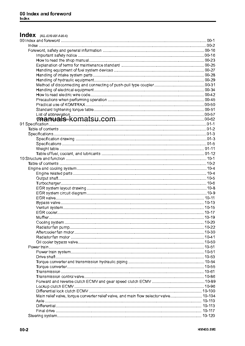 Protected: HM400-3(JPN)-M0 S/N 5001-UP Shop (repair) manual (English)