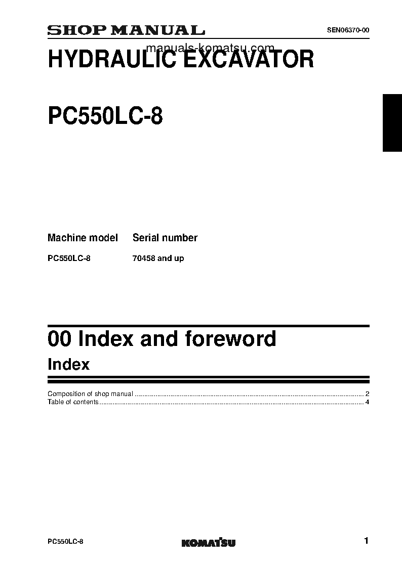 Protected: PC550LC-8(JPN)-FOR TURKEY S/N 70458-UP Shop (repair) manual (English)