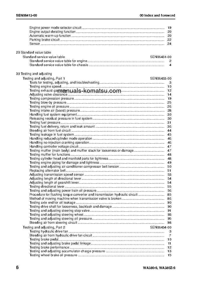 Protected: WA380-6(JPN) S/N 65001-UP Shop (repair) manual (English)