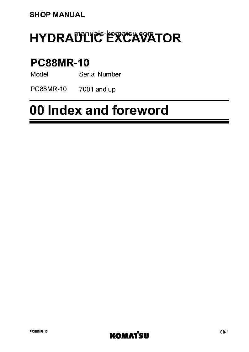 Protected: PC88MR-10(JPN) S/N 7001-UP Shop (repair) manual (English)