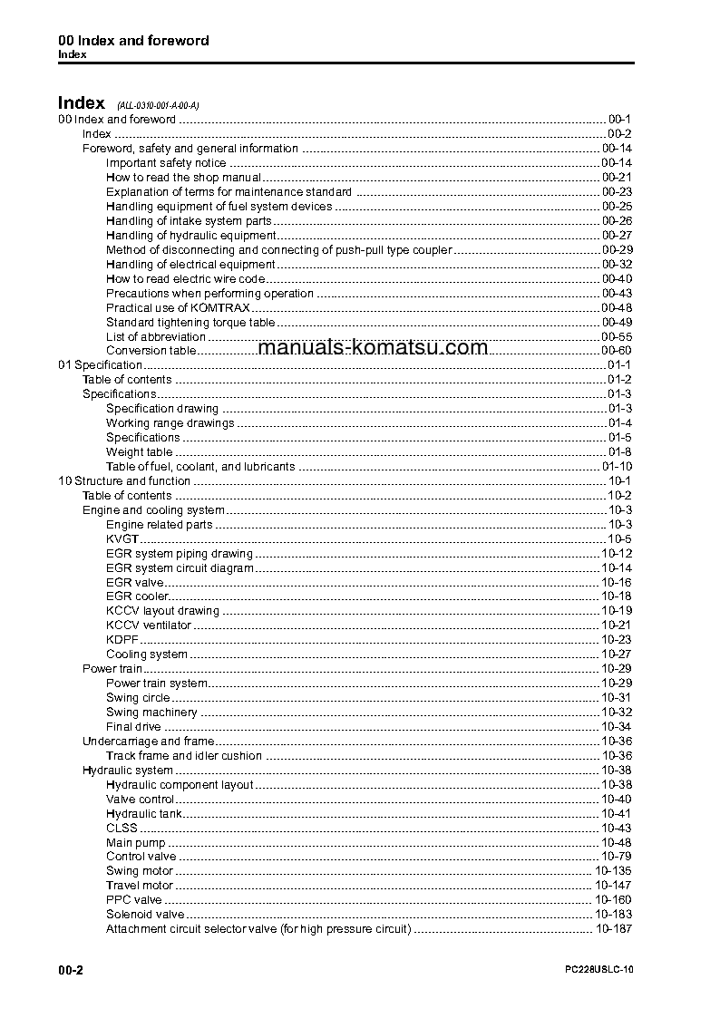 Protected: PC228USLC-10(JPN) S/N 1002-UP Shop (repair) manual (English)
