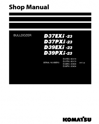 D39PXI-23(JPN) S/N 90404-UP Shop (repair) manual (English)