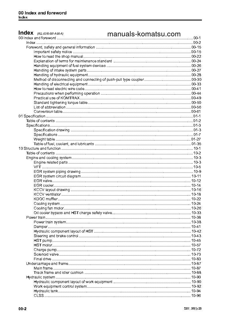 Protected: D39PXI-23(JPN) S/N 90404-UP Shop (repair) manual (English)