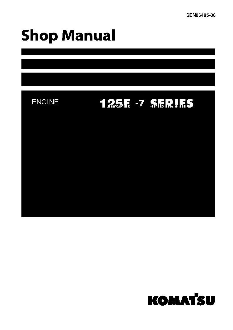 SAA6D125E-7(JPN) S/N ALL Shop (repair) manual (English)