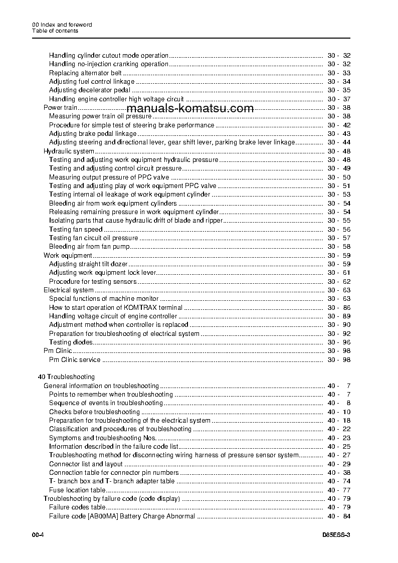Protected: D85ESS-3(JPN) S/N 10001-UP Shop (repair) manual (English)