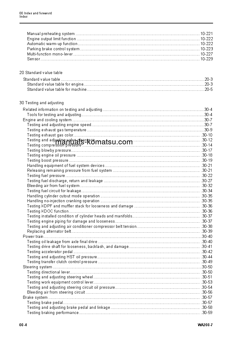 Protected: WA200-7(JPN) S/N 80001-UP Shop (repair) manual (English)