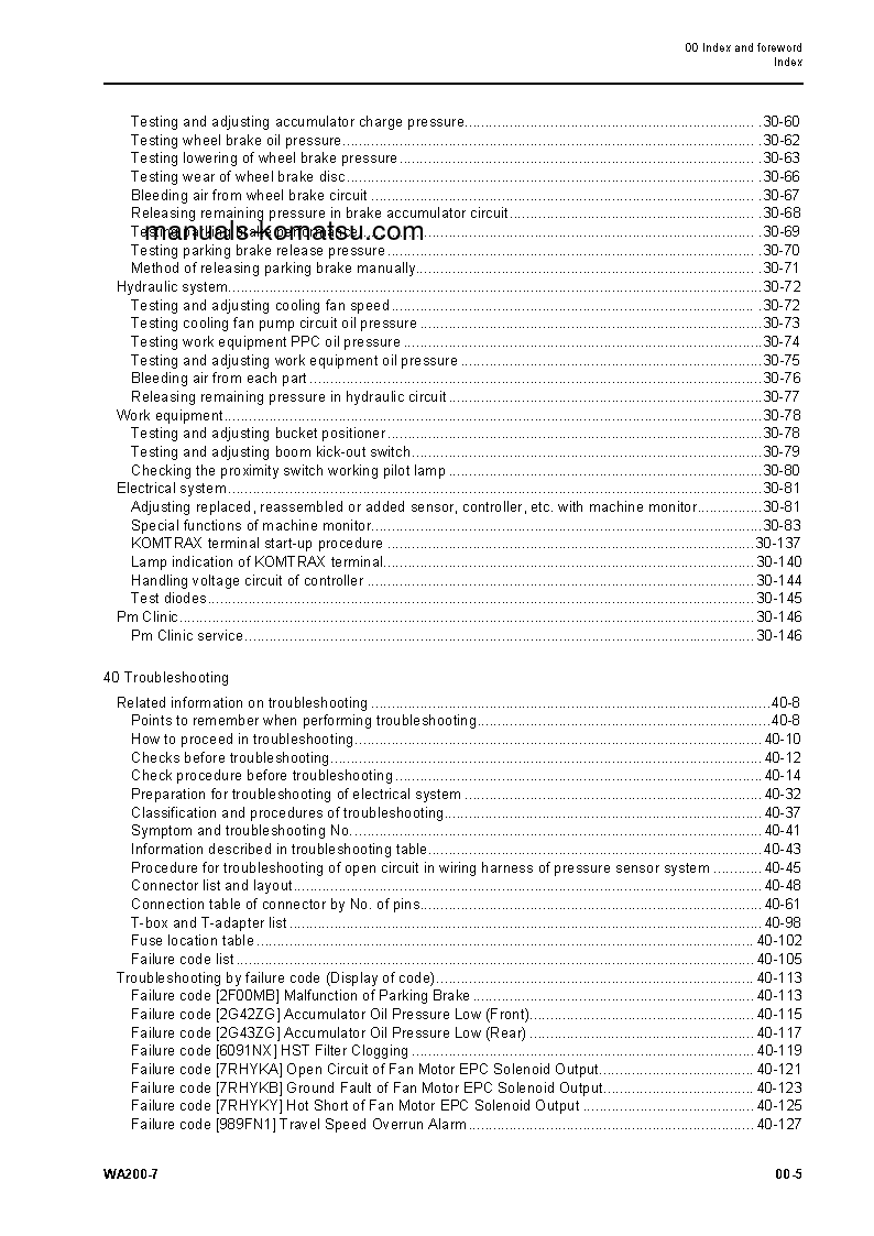 Protected: WA200-7(JPN) S/N 80001-UP Shop (repair) manual (English)